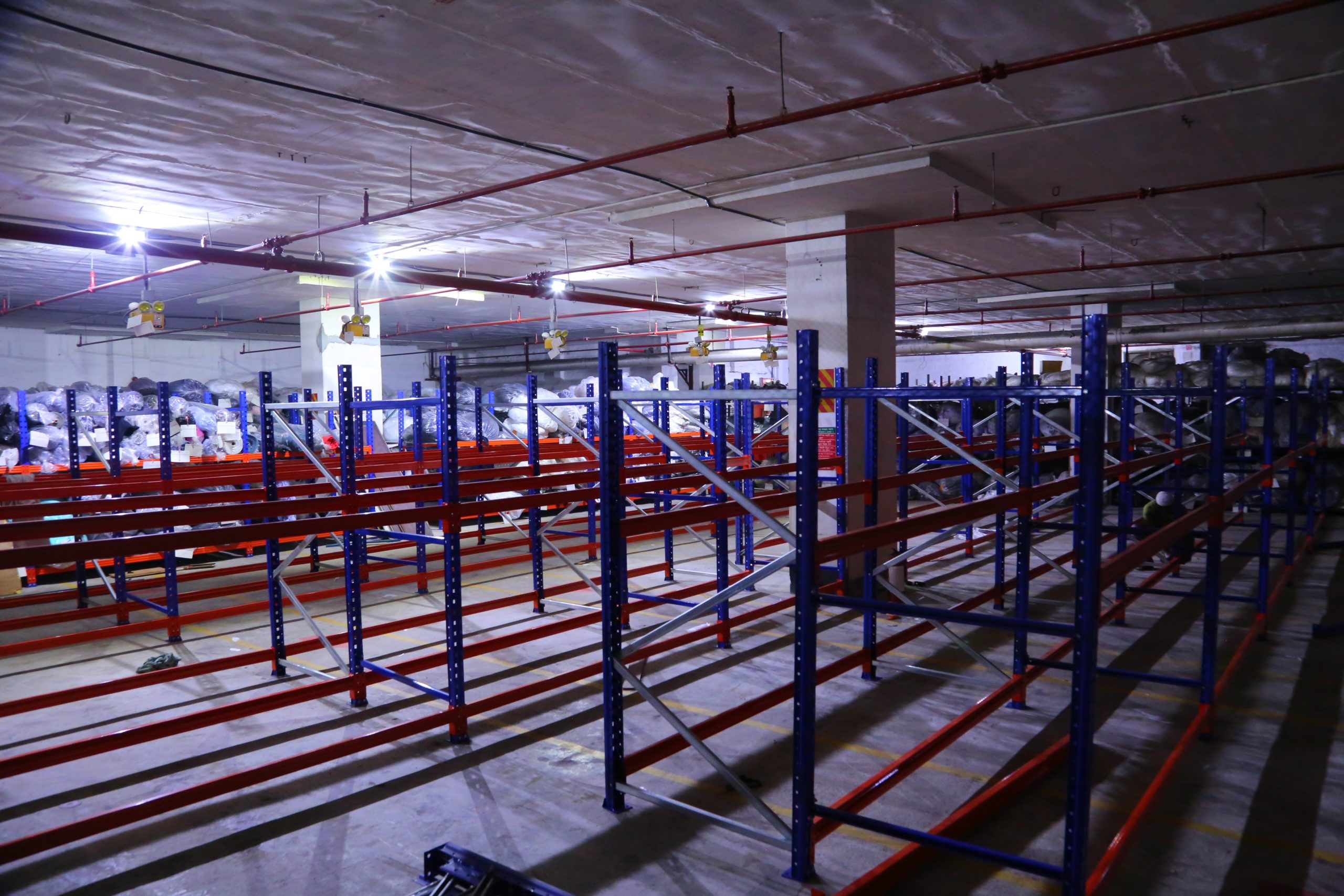 Installing Shelving System In Our Client Warehouse
